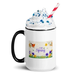 Mug with Color Inside: Hello Spring