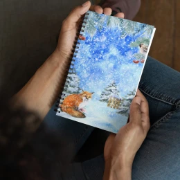Spiral notebook: Christmas Fox