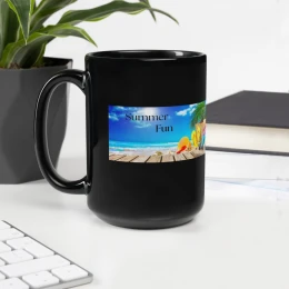 Black Glossy Mug: Summer Fun 26