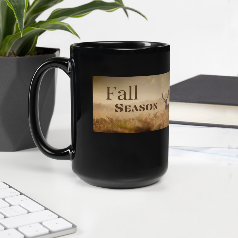 Black Glossy Mug: Fall Season