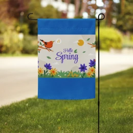 Garden flag: Hello Spring