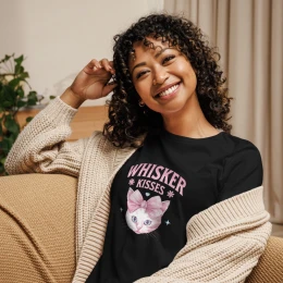 Women's Relaxed T-Shirt: Whisker Kisses II