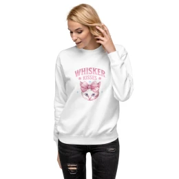 Unisex Premium Sweatshirt: Whisker Kisses II