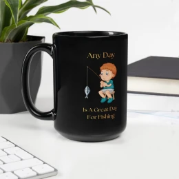 Black Glossy Mug: Any Day
