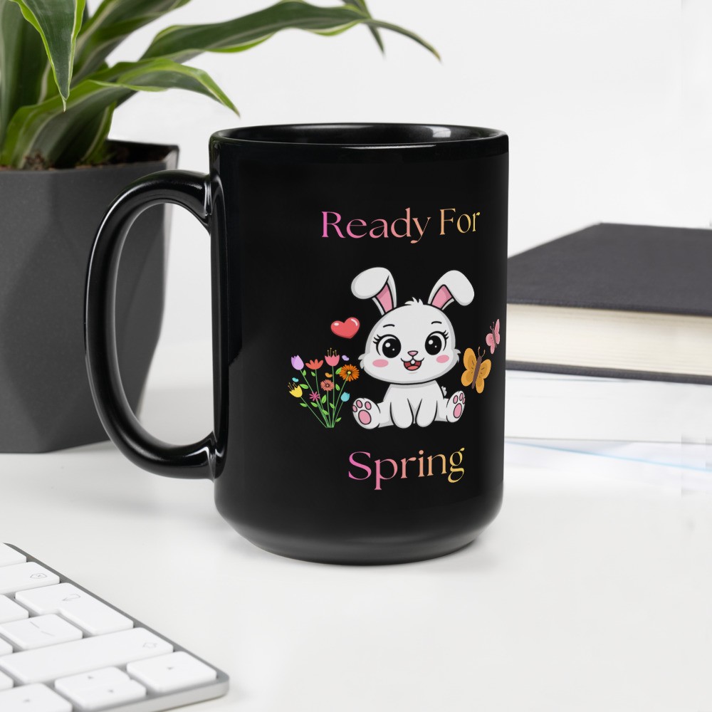 Black Glossy Mug: Ready For