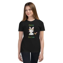 Youth Short Sleeve T-Shirt: Damn I'm Cute