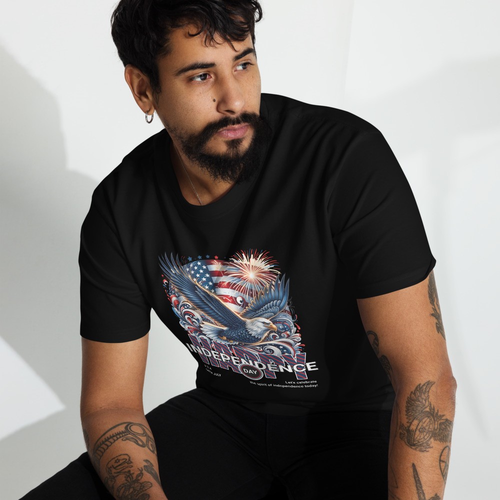 Men’s premium heavyweight tee: Happy Independence Day II