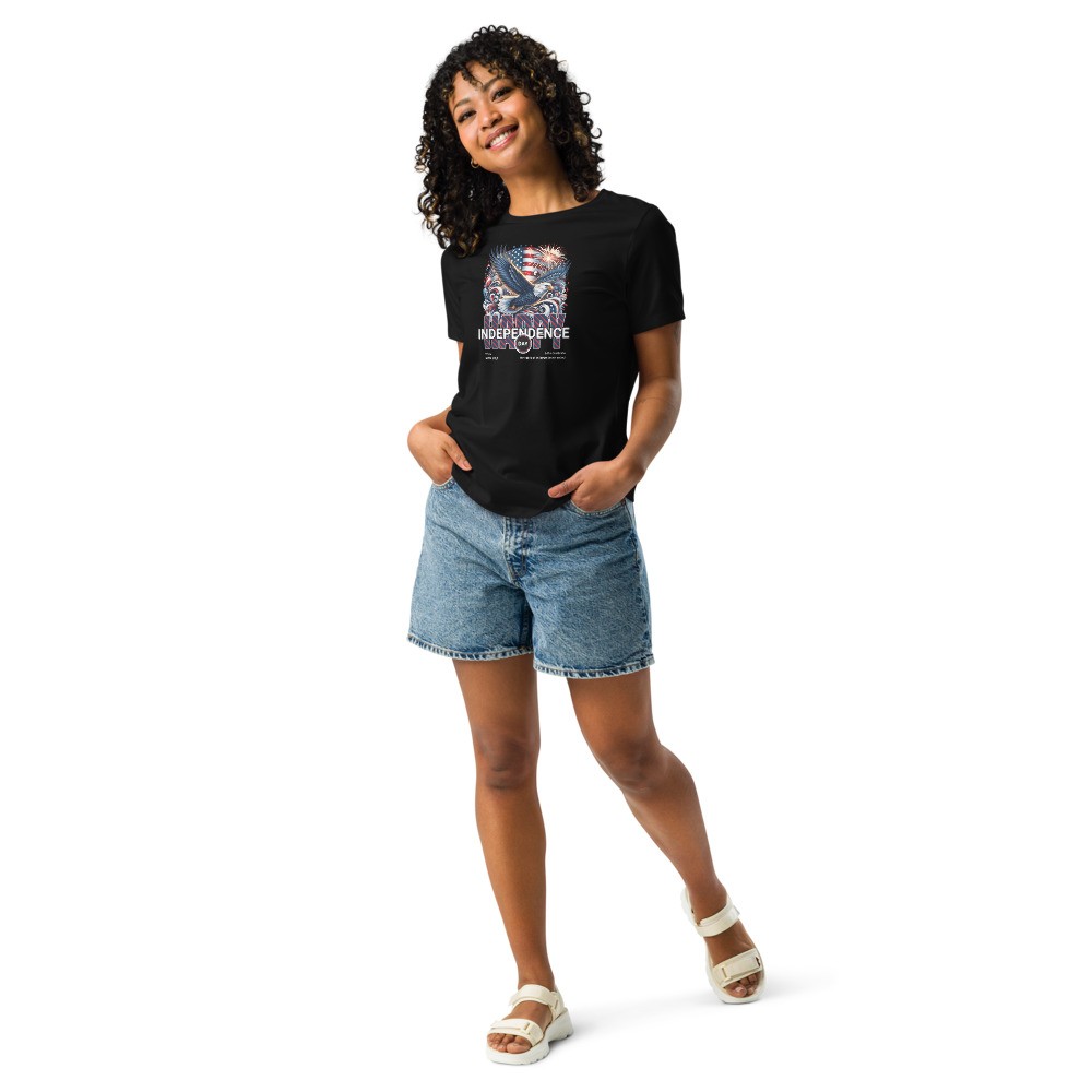 Women's Relaxed T-Shirt: Happy Independence Day II