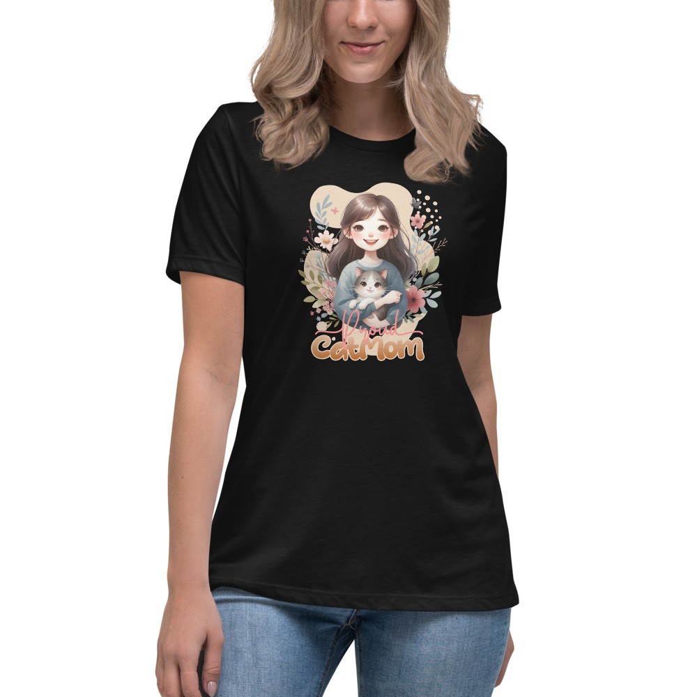 Women's Relaxed T-Shirt: Proud Cat Mom II