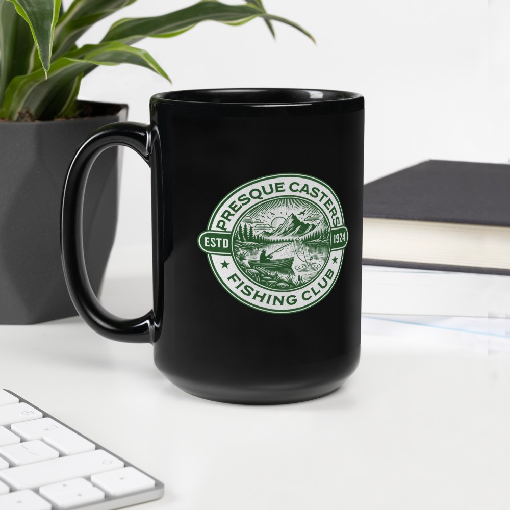 Black Glossy Mug: Presque Casters II