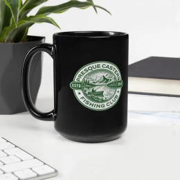 Black Glossy Mug: Presque Casters II