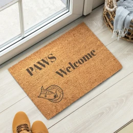 Coir doormat: Paws Welcome