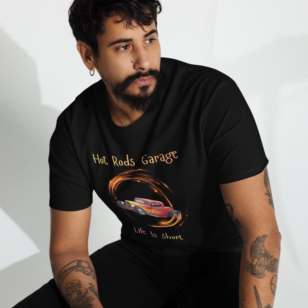Men’s premium heavyweight tee: Hot Rods Garage 27