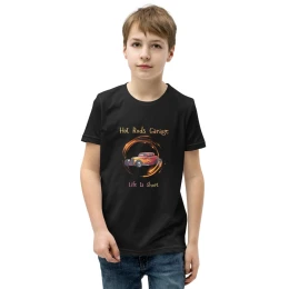 Youth Short Sleeve T-Shirt: Hot Rods Garage 27