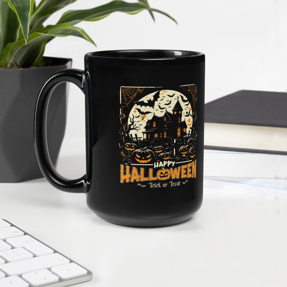 Black Glossy Mug: Halloween 26