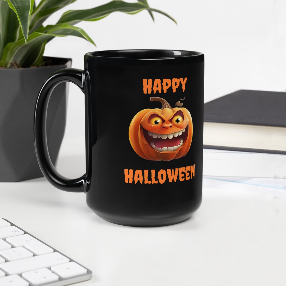 Black Glossy Mug: Spooky