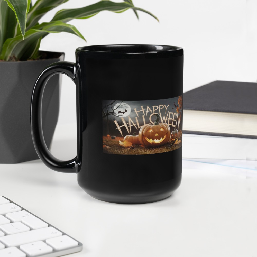 Black Glossy Mug: Spooky III