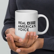 LAW AND BORDER RAV  White glossy mug