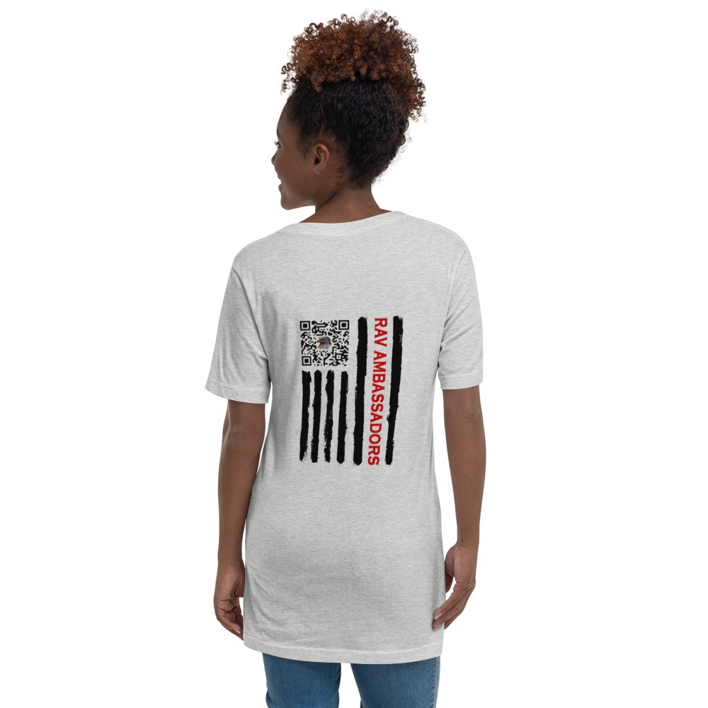 RAV Ambassador FLAG White v-neck Unisex Short Sleeve V-Neck T-Shirt