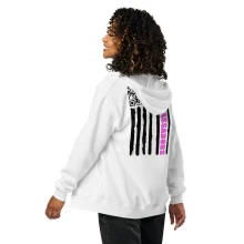 RAV AMB PINK WHITE Unisex heavy blend zip hoodie
