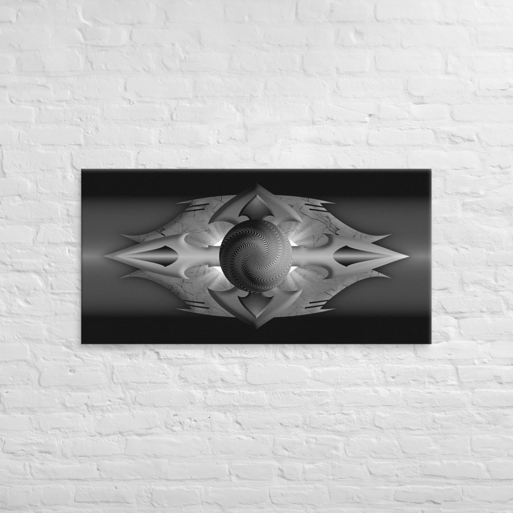 Tribal Coat of Arms Monochrome on Canvas