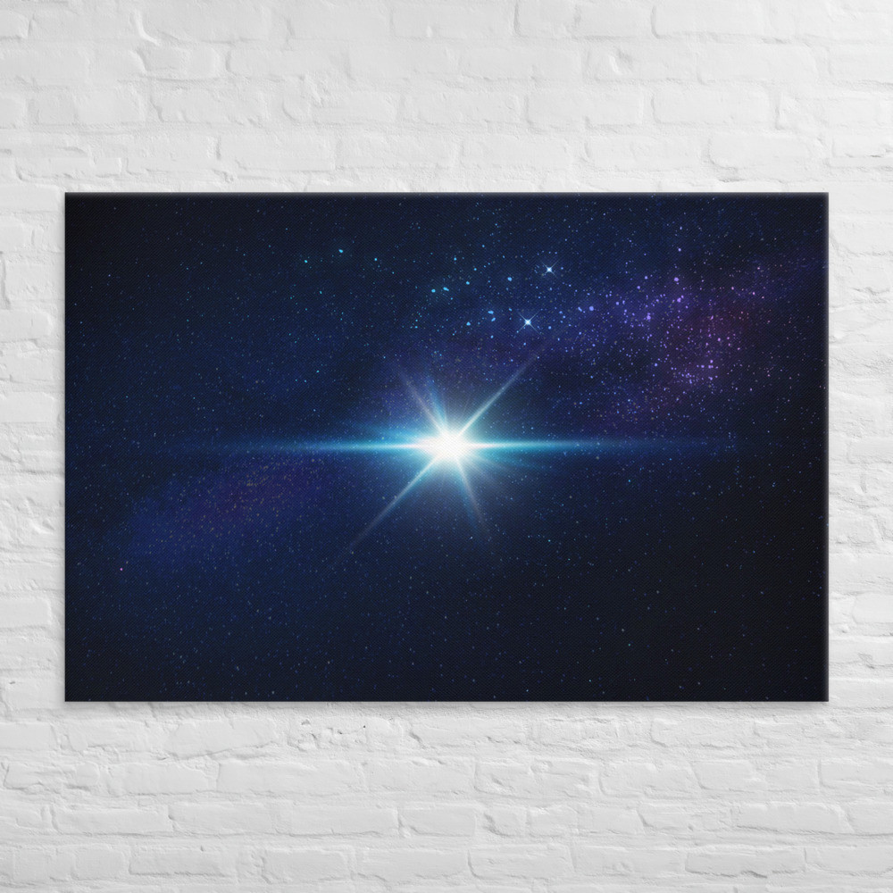 Celestial Star in Space Canvas