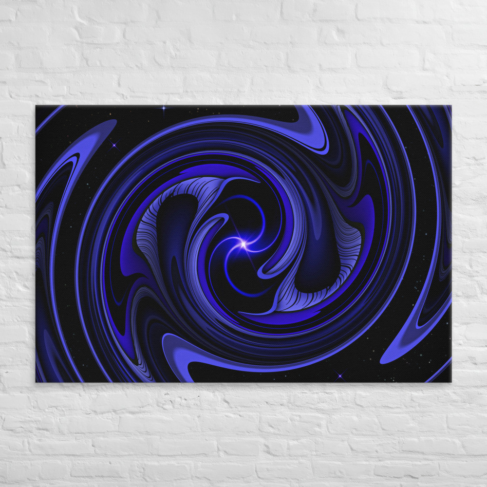 Abstract Twisted Purple Design on Canvas