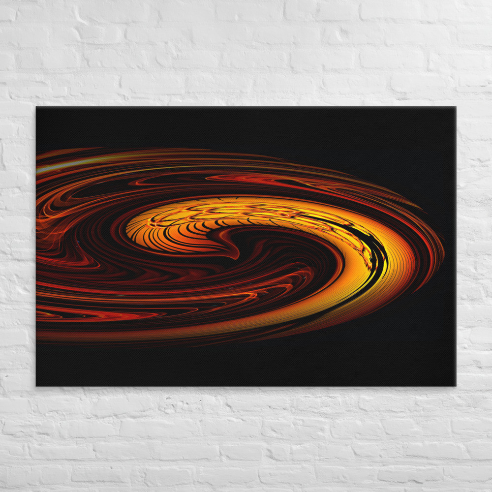 Burnt Orange Abstract (Right) on Canvas
