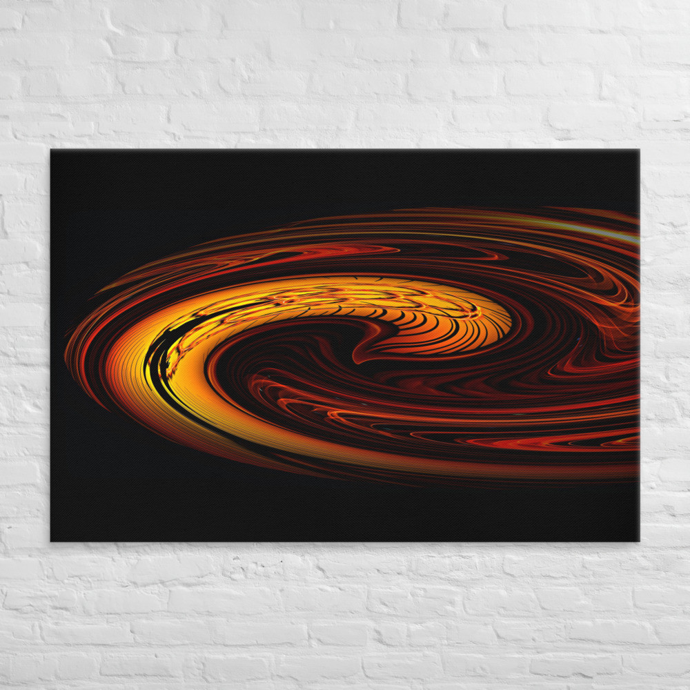 Burnt Orange Abstract (Left) on Canvas