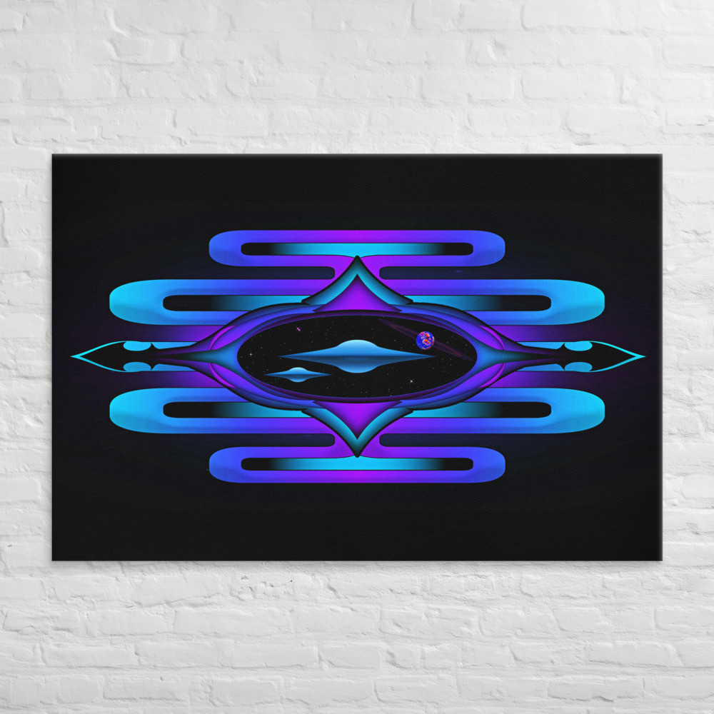 UFO Saucer Design on Canvas