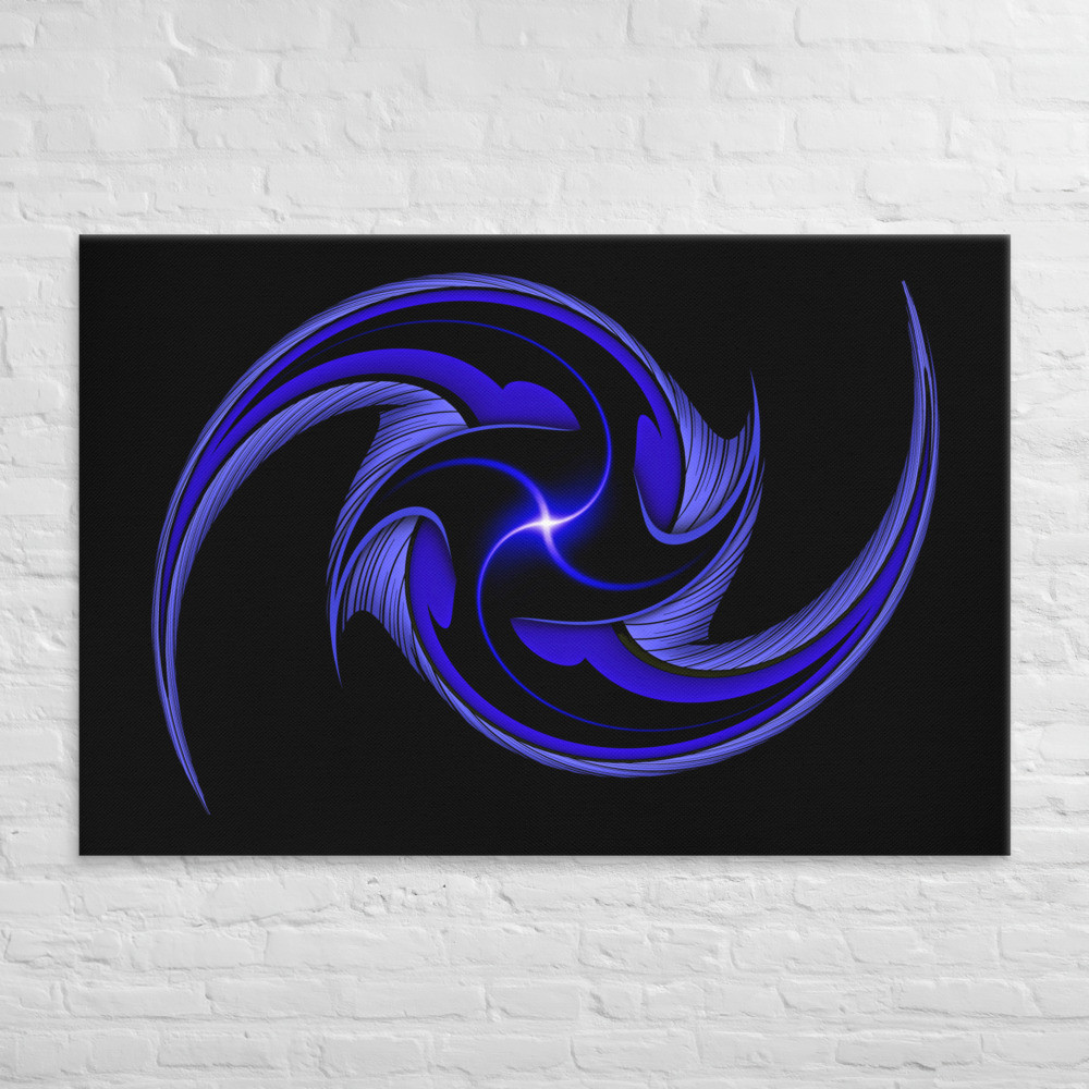 Abstract Purple Twist on Canvas