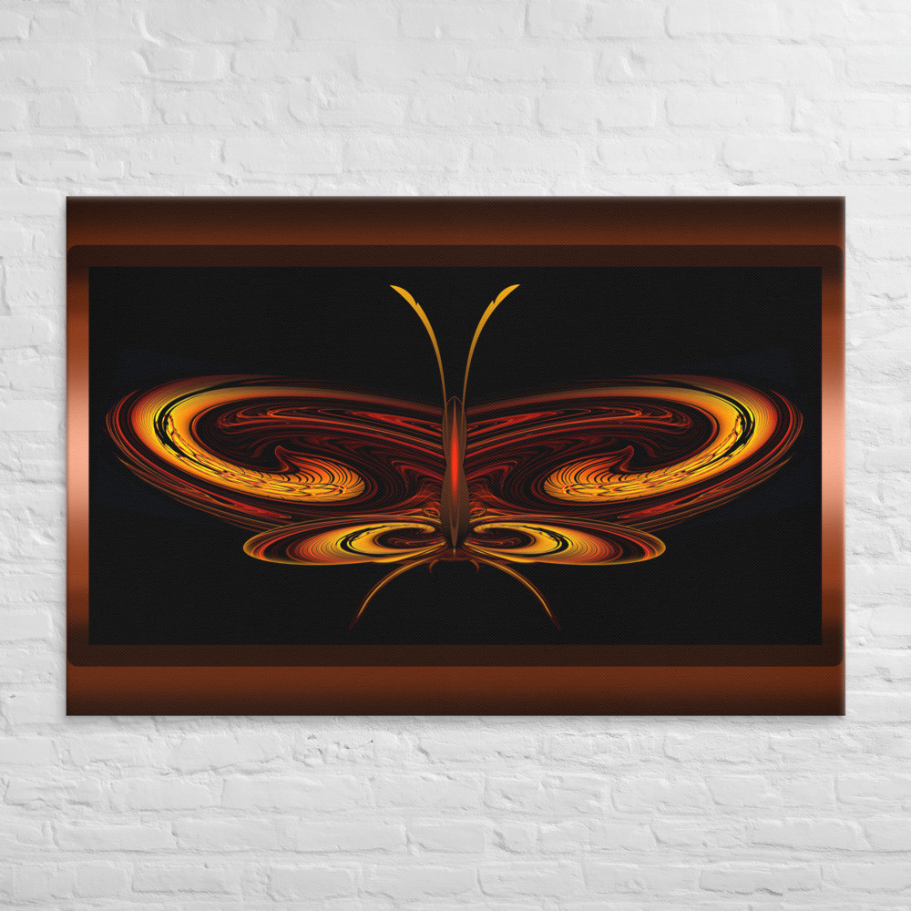Abstract Butterfly Design 0n Canvas