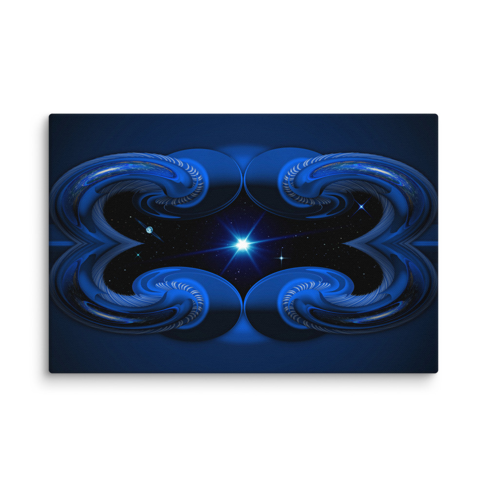 Blue Star - window on Canvas