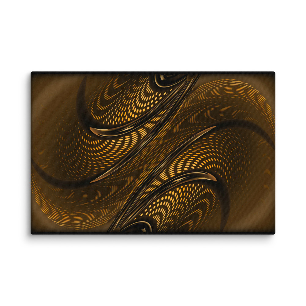 Abstract Art Gold on Canvas