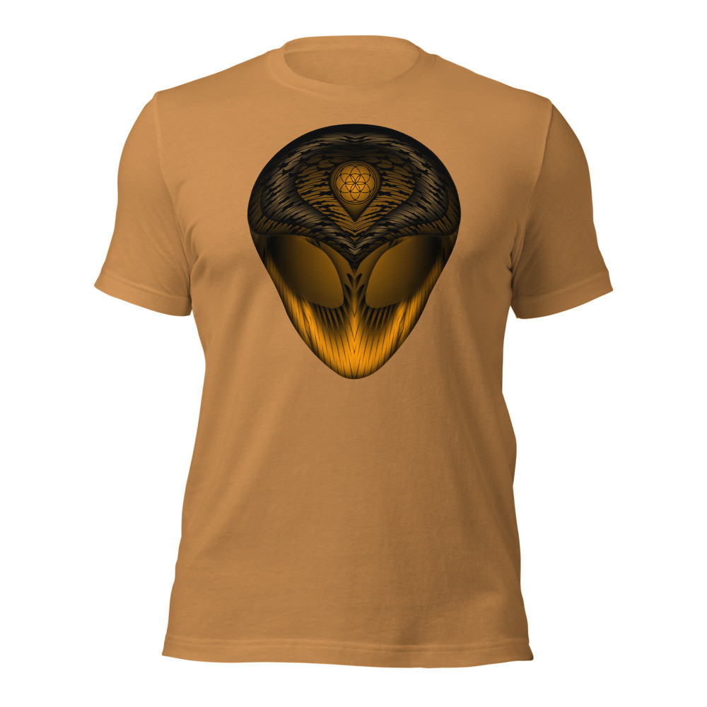 ET Warrior Mask Flower of Life Sacred Geometry - Unisex t-shirt