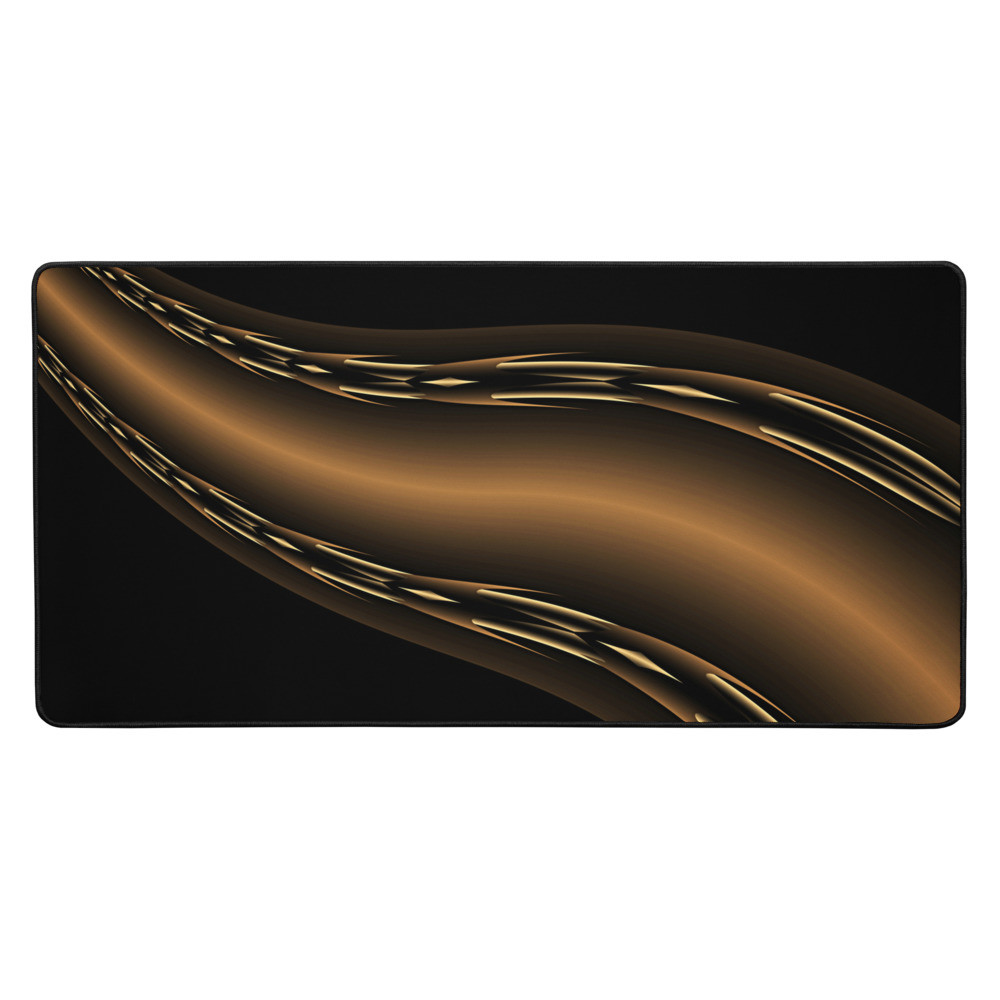 Gold Abstract Wave - Desk mat