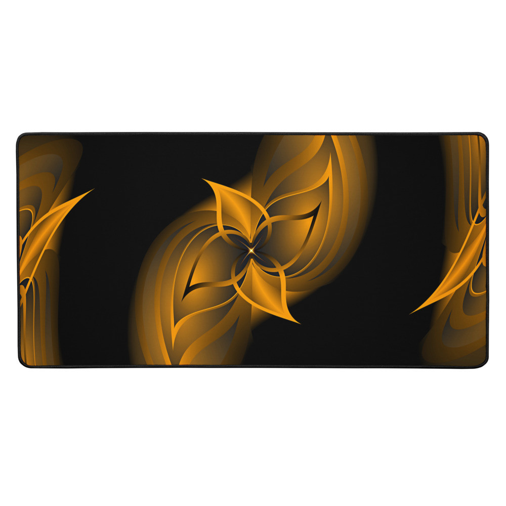 Golden Flower One - Desk mat