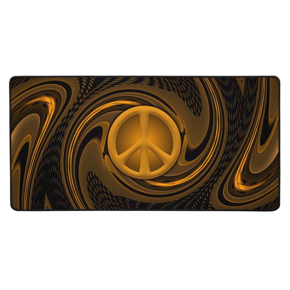 Abstract Twisted Peace Sign - Desk mat