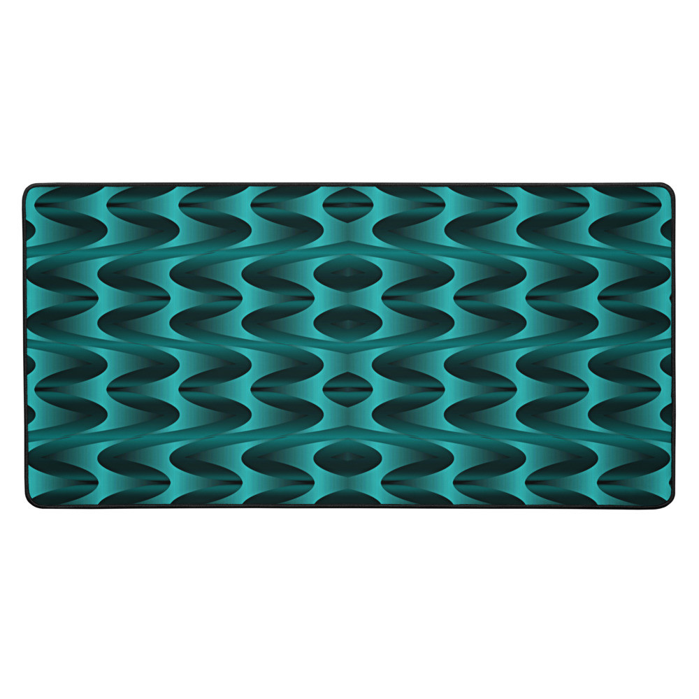 Abstract 3D Turquoise - Desk mat