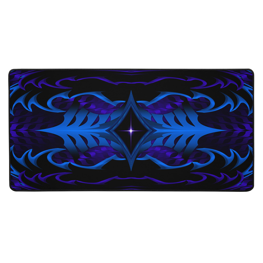Blue and Purple Abstract - Desk mat