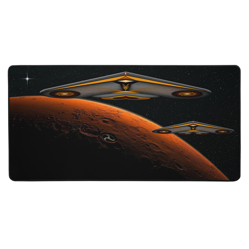ET Spacecraft on Patrol - Desk mat