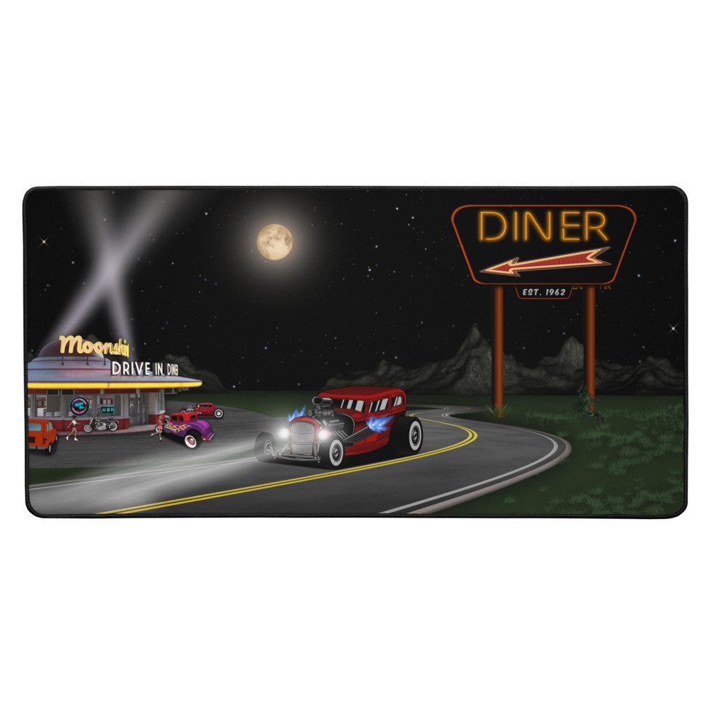 Moonlight Drive in Diner - Desk mat