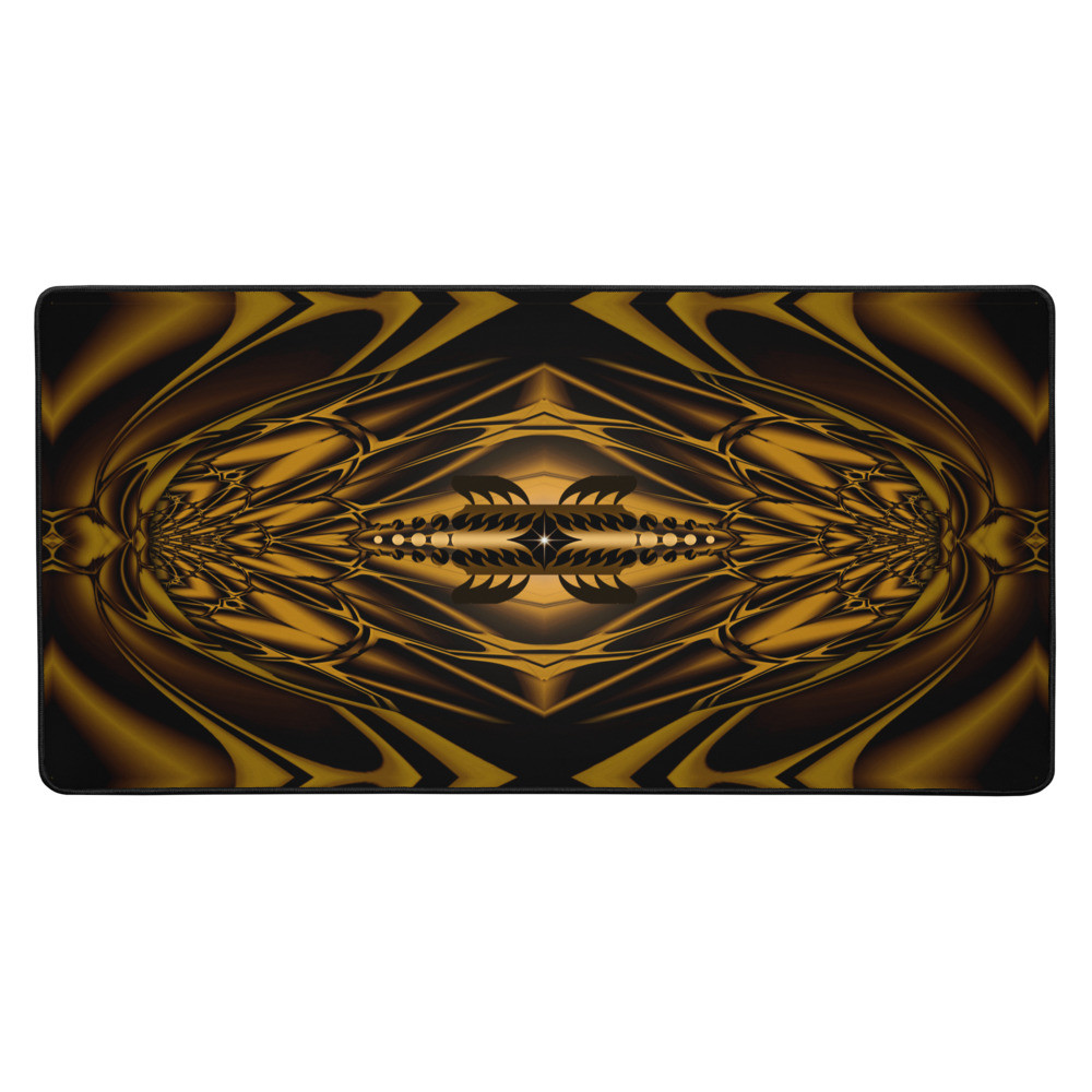 Gold Abstract - Desk mat
