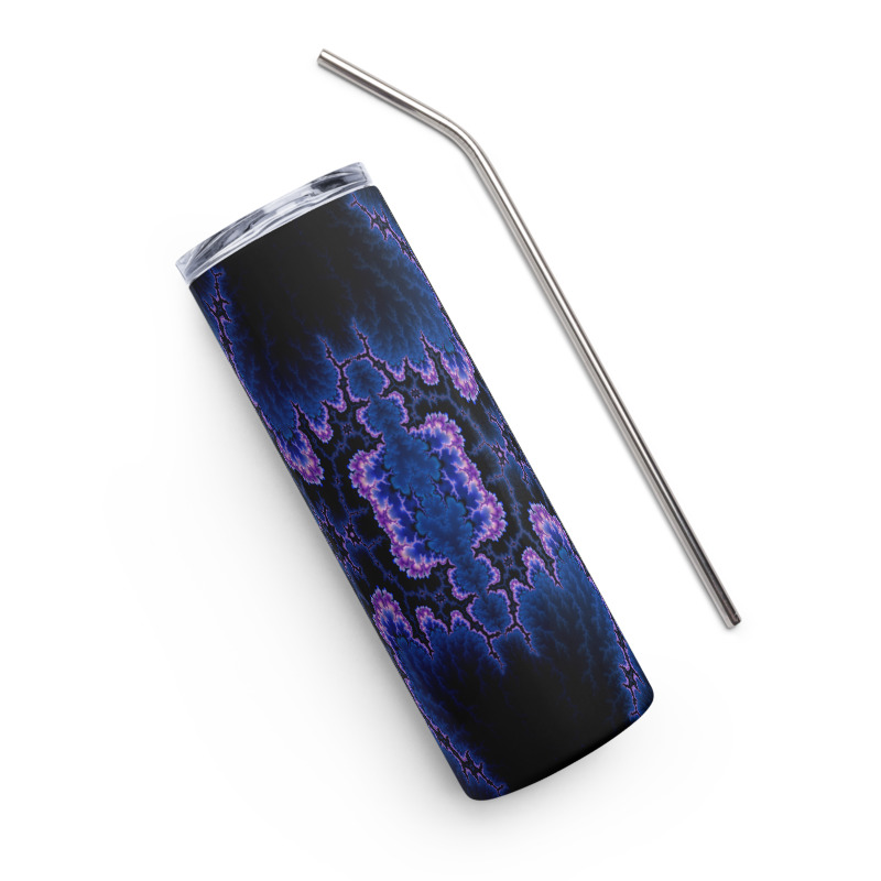 Fractal Blue Sacred Geometry - Stainless steel tumbler