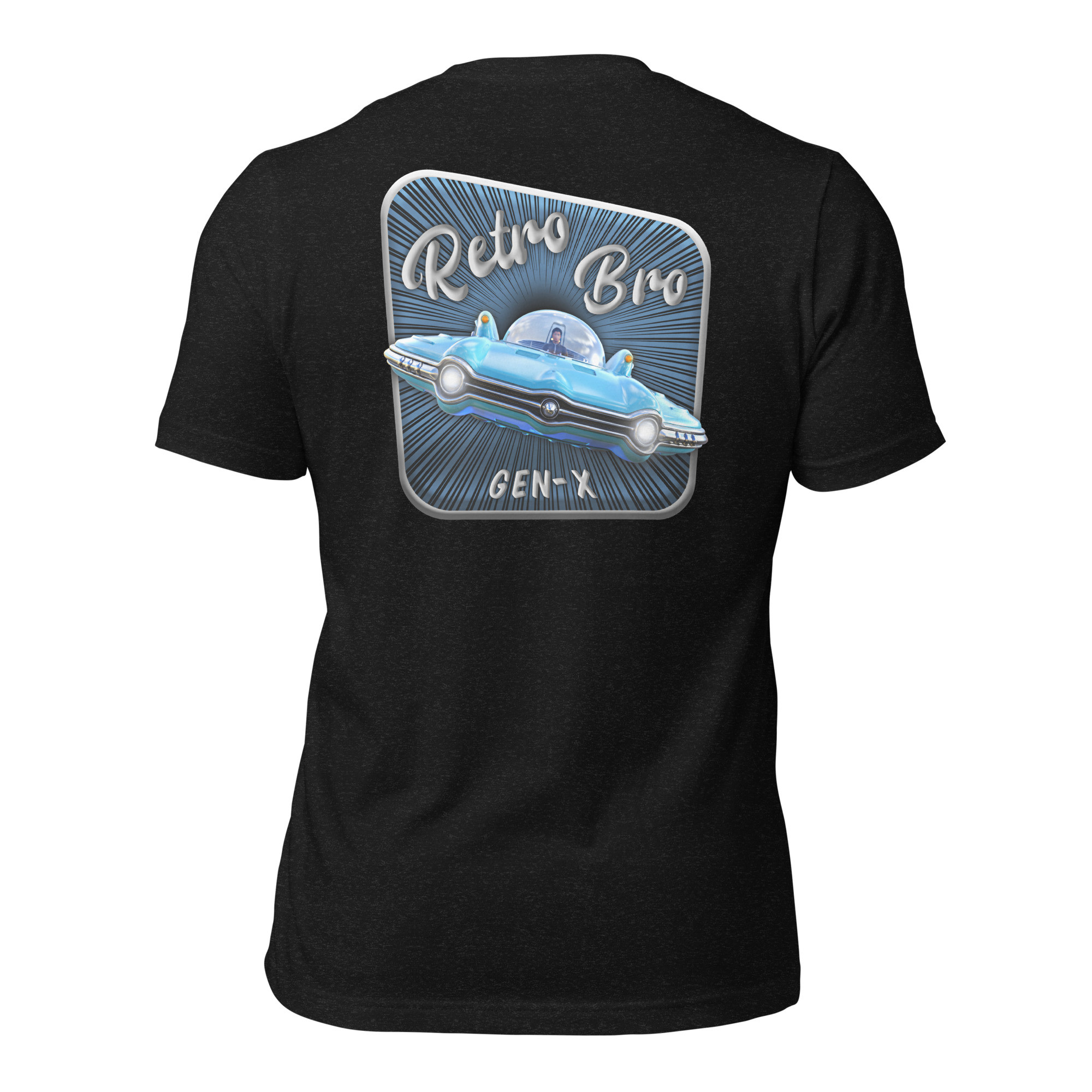 Retro Bro Gen-X Sign Blue - ( Back ) - Unisex t-shirt