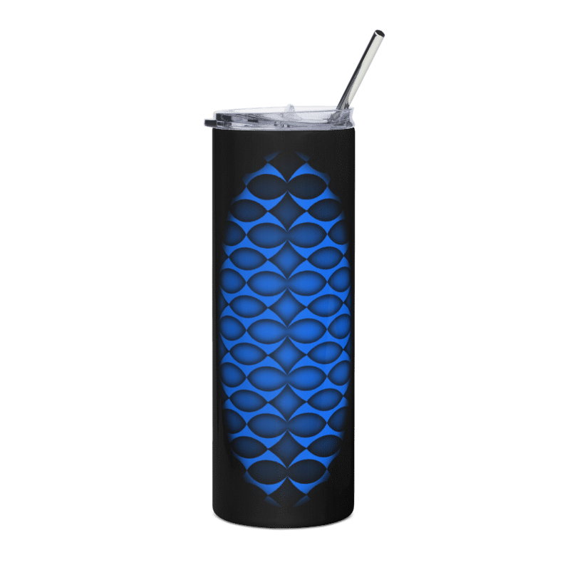 Blue Abstract - Stainless steel tumbler