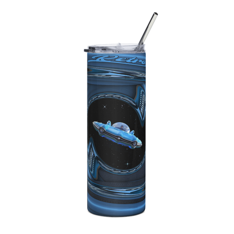 Retro Bro in space - Stainless steel tumbler