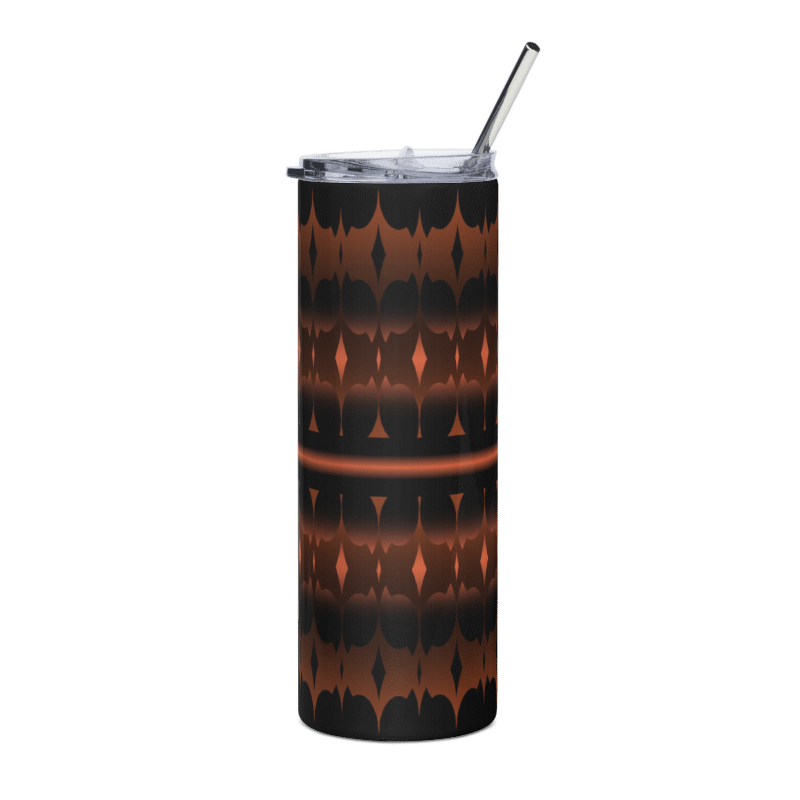 Abstract Orange - Stainless steel tumbler