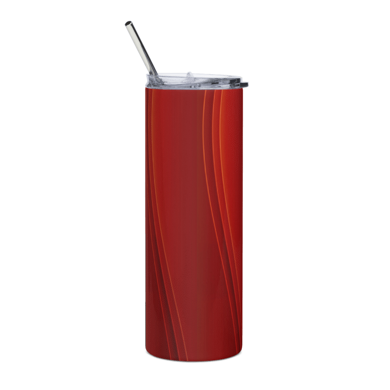 Abstract Red - Stainless steel tumbler