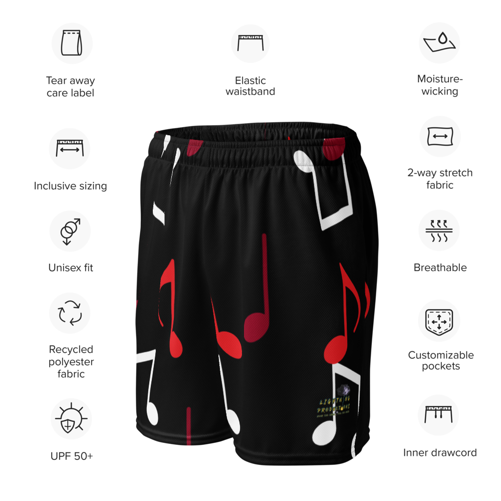 Harmony Hoops Men's Basketball Shorts - Lightning Productions